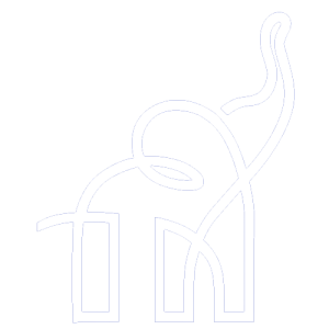 Blue Elephant Cafe Logo White